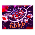 RSVP for Casino or Vegas Theme Shower Post Cards