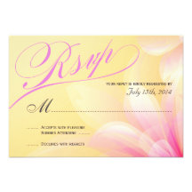 RSVP-Pastel Yellow Pink Floral Custom Invite