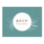 RSVP Postcard Antique Caligraphy Wedding