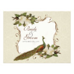 RSVP Response - Vintage Peacock & Magnolia Swirls Personalized Invitations