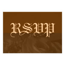 RSVP "Roses in Shades of Brown" [a] Custom Invite