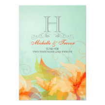 RSVP - Stylish Floral Abstract Wedding Invitations
