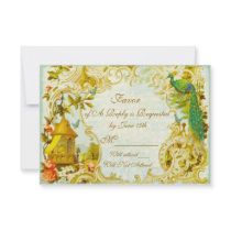RSVP Versailles Peacock Garden invitations