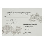 RSVP with 3 Entrée Choices // Vintage Inspired Personalized Invitations