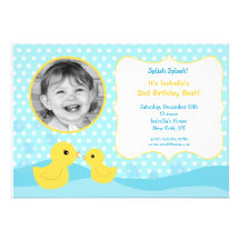 Rubber Duck Birthday Invitations