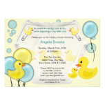 Rubber Duck Ducky Diaper Baby Shower Invitation invitations
