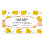 Rubber Duck Pattern Business Card Templates