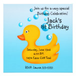 Rubber Ducky  Birthday Invitations