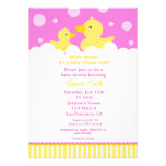Rubber Ducky Duck Baby Shower Invitation for girl