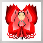Ruby Butterfly Princess Print