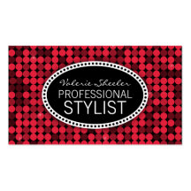 Ruby Red Glam Business Card