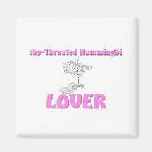 Ruby-Throated Hummingbird Lover Magnet