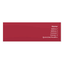 Rubyred Wave - Skinny Business Card Template