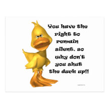 Rude Duck Postcard