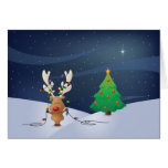 Rudolph Christmas Lights Card
