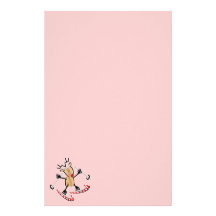 rudolph skiing on camdy canes personalized stationery