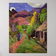 'Rue de Tahiti' - Paul Gaugin Print