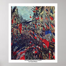 Rue Saint-Denis On The National By Claude Monet Posters