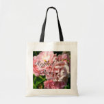Ruffled Pink Roses Canvas Bag