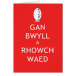 Rugby Keep Calm & Give Blood (Welsh) Cards