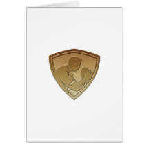 rugby player shield metallic gold cards