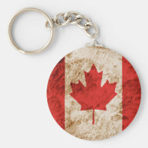 Rugged Canadian Flag Key Chain