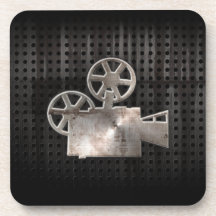 Rugged Movie Camera Drink Coasters