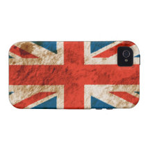 Rugged Union Jack Vibe iPhone 4 Cases