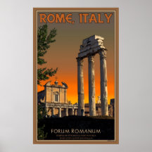 Ruins on the Roman Forum Poster