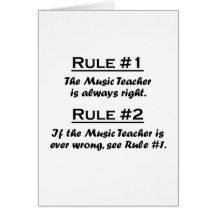 Rule Music Teacher Greeting Card