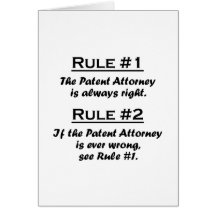 Rule Patent Attorney Cards