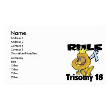 Rule Trisomy 18 Business Card Template