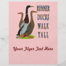 Runner Ducks Walk Tall Full Color Flyer