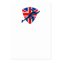 Runner Sprinter Start British Flag Shield Business Card