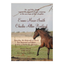 Running Horse Photo Wedding Invitations