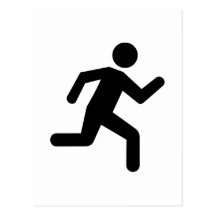 Running person post cards