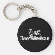 Runs With Scissors Keychain