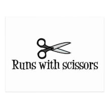 Runs With Scissors Post Cards
