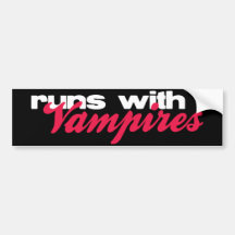 Runs With Vampires bumper sticker