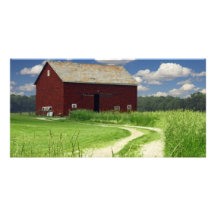 Rural Barn Photo Card Template