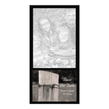 Rural Fence Post Country Wedding Save the Date Personalized Photo Card