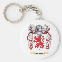 Russell Coat of Arms (Family Crest) Keychain