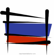 Russia Brush Flag Photo Cutout