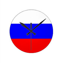 russia country flag clock