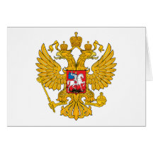 Russia Two Headed Eagle Greeting Cards