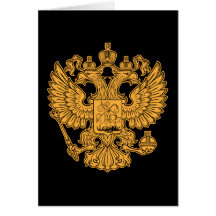 Russian Coat of Arms of The Russian Federation Greeting Card