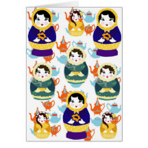 Russian dolls quirky Christmas card