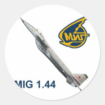 Russian Mig 1.44 Round Sticker