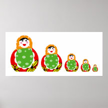 Russian nesting doll print