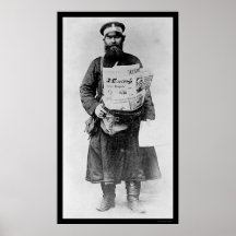 Russian Newspaper Seller 1909 Posters